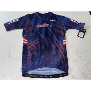 Zoot Women's Large Aero‎ Cycling Jersey Team USA Stretch Soft Stars Stripes